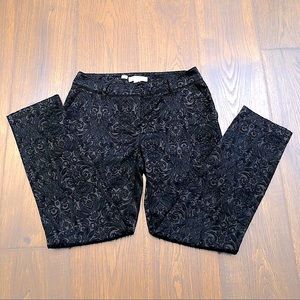 Chico’s Capris Brocade Textured Black Design Capri/Pant Size 0